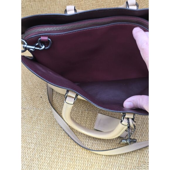 Coach 1941‎ Genuine Leather DAKOTAH Satchel Beechwood Shoulder Handbag Crossbody - Picture 14 of 16